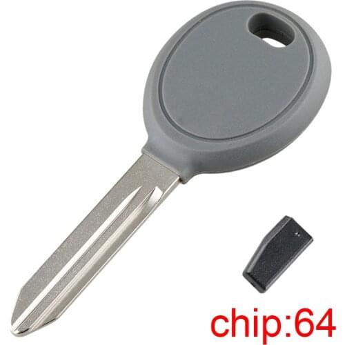 Auto Car Key Case Shell Uncut Blade Blank Car Key Ignition with 64 Transponder Chip Y160-PT Fits for Chrysler Dodge Jeep