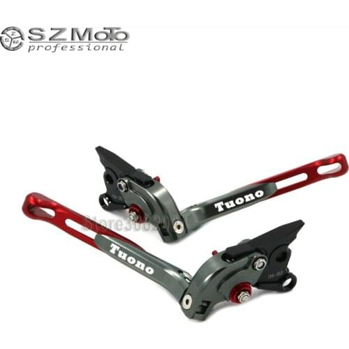 For Aprilia TUONO / R 2003-2009 2008 Motorcycle Accessories Folding Extendable Adjustable Brakes Clutch Levers With LOGO CNC