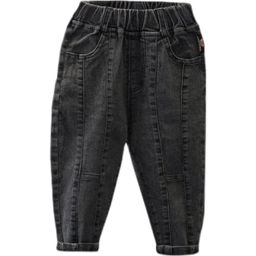 Boys Girls Jeans 2021 New Spring Autumn Clothes 2-7 Years Casual Foreign Style Kids Pants Jeans for Children Baby Trousers