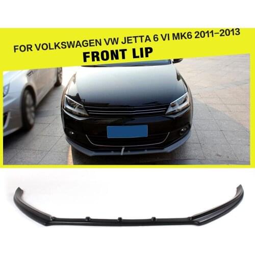 FRP Unpainted Black Primer Front Bumper Lip Spoiler Fit For Volkswagen VW Jetta 2011-2013