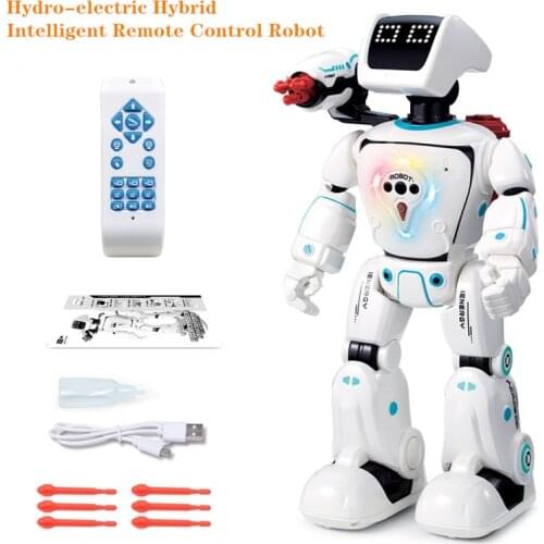 Hydro-electric Hybrid Smart Robot toy Intelligent voice Conversation Gesture Sensing Battle Mode RC Robot Toys for children gift