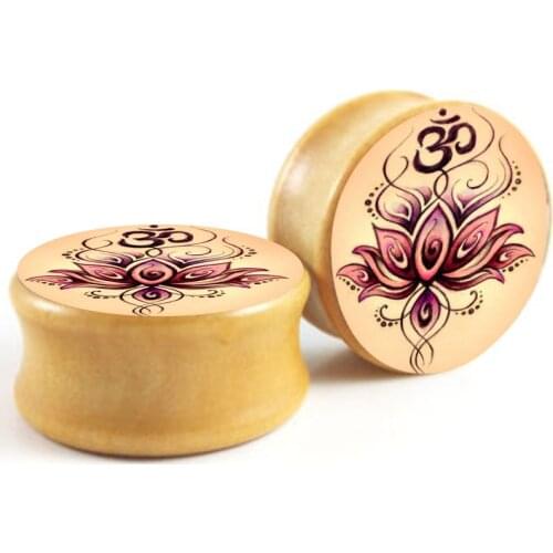JUNLOWPY 6-16mm mix size Wooden Ear Tunnels Earrings Gauges flesh tunnel ear piercing plugs stretcher Kit Body Jewelry