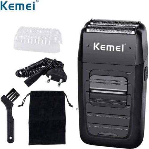 Kemei Electric Shavers for Men Rechargeable Cordless Twin Blade Reciprocating Beard Razor Face Care Strong Trimmer KM-1102