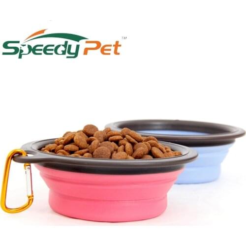 Free Shipping Pet Dog Cat Bowl Puppy Drinking Collapsible Easy Take Outside 3 Colors Feeding Water Feeder Travel Bowl Dish