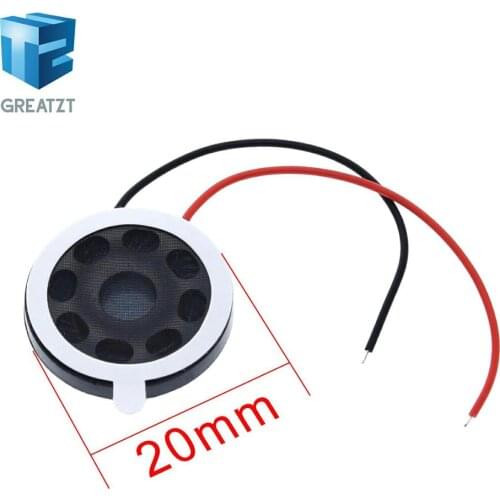 GREATZT 1PCS Round 8 Ohm 1W Speaker 8ohm 20mm Loud Speakers Mobile Phone Small Loudspeaker Audio