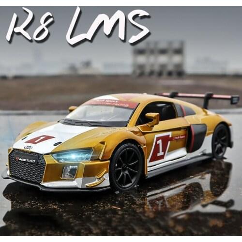 1:32 AUDI R8 LMS Car Model Die Cast Alloy Boys Toys Cars Van Bread MVP SUV Supercar Collectibles Kids Car Free Shipping