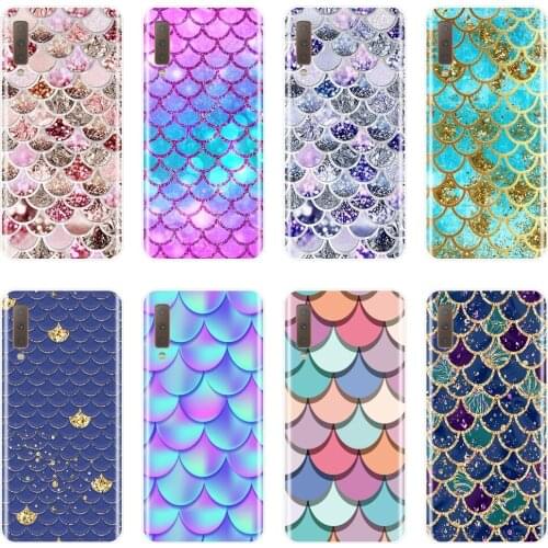 TPU Soft Silicone Phone Case For Samsung Galaxy A6 A8 Plus 2018 Fish Scale Back Cover For Samsung A3 A5 2016 2017 A6 A7 A8 2018