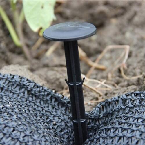 New 100Pcs 11cm Garden Pegs Rustproof Plastic Barbed Fixing Weed Mat Stakes Nails