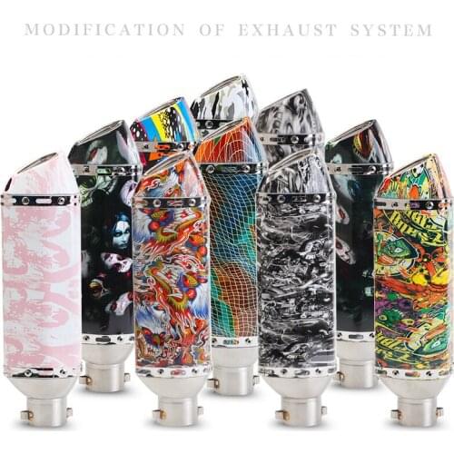 2021 News Motorcycle Scooter ATV Exhaust Muffler Pipe Escape Moto AK Sticker Db Killer For FZ400 Z750 TMAX530