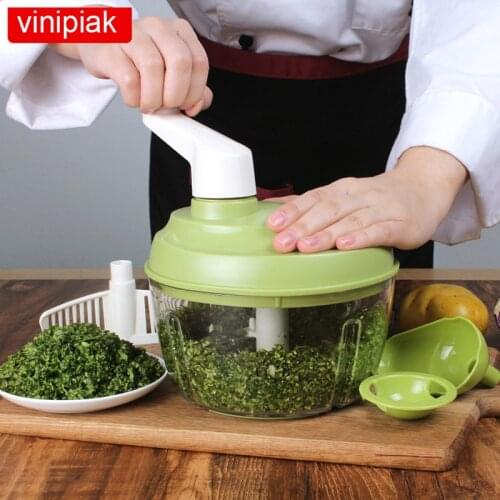 Vegetable Cutter Onion Meat Food Chopper Egg Blender Manual Stainless Steel Blade Kitchen Accessories by Vinipiak