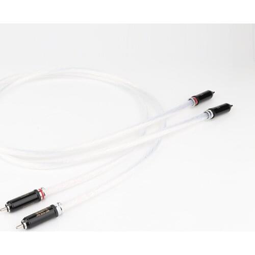 Preffair Pair 5N Silver Plated RCA Analogue Cable HIFI RCA Audio Cable For CD AMP