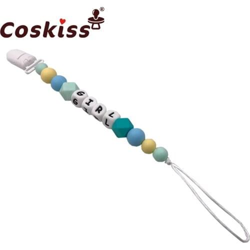 Pacifier Clips Silicone Teething Beads BPA Free Binky Holder for Girls, Boys, Baby Shower Gift, Teether Toys, Soothie, Mam