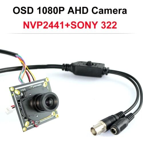 SMTKEY 1080P AHD Camera SONY 322 + NVP 2441 chip borad with osd cable 3.6mm lens or 6mm or 8mm option