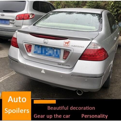 For Honda Accord Spoiler 2006 2007 High Quality ABS Material Car Rear Wing Primer Color Trunk Rear Spoiler Sport