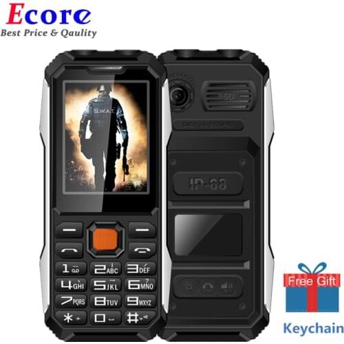 LR A6 Push Button Telephone With 2.8 Inch 2 SIM Card Bluetooth Vibrate LED Torch GPRS 6800mAh Shockproof Dustproof Mobile Phone
