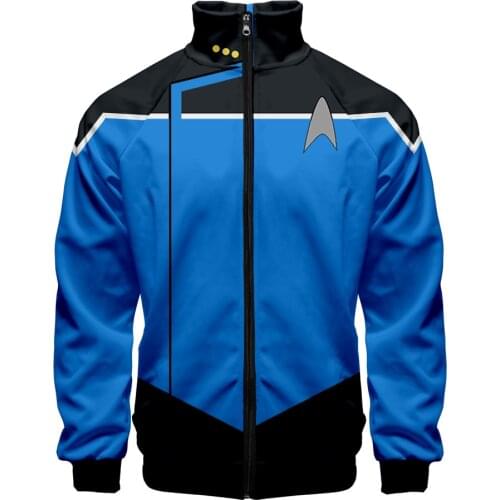 New Harajuku Star Trek 3D Print Stand Collar Hoodie Men Women Zipper Jackets Long Sleeve Casual Sweatshirts Jackets