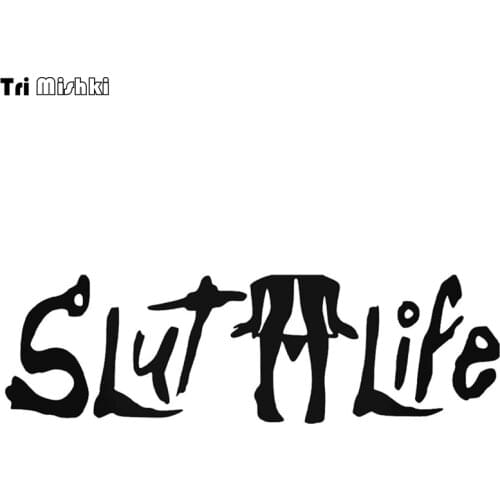 Tri Mishki 7.2x24cm slut life panty dropper car sticker auto Windscreen Vinyl Decals Accessories Car Sticker HZX612
