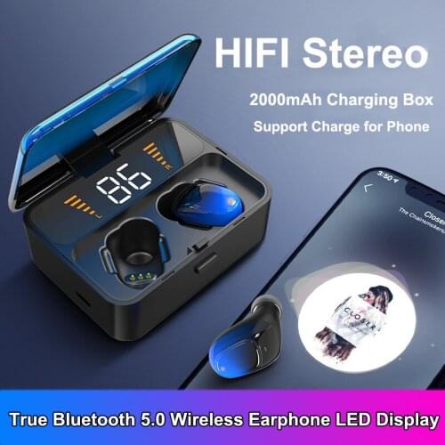 TWS Bluetooth Earphone 5.0 Wireless Stereo Earbuds HIFI Mini Sports Running Mobile Headphones Gaming Headset for iPhone Huawei