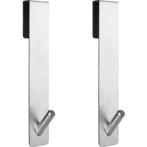 Extended Shower Door Hook Stainless Steel Over Door Hooks Towel Hanger Hook for Bathroom Frameless Glass Shower Door Silver