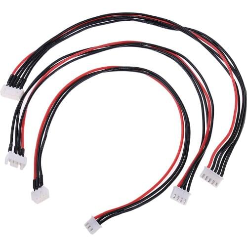 30cm Jst Xh 2S / 3S / 4S Lipo Battery Extension Cable Wires Male / Female for RC Car Boat Airplane, Pack of 3