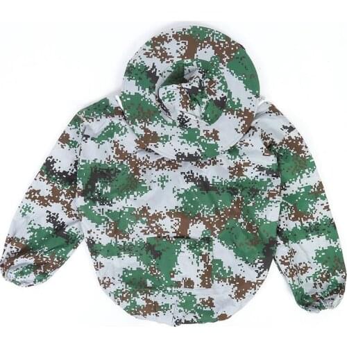 Outdoor Beekeeping Protective Veil Jacket Zippered Bee Suit Beekeeper Supplies Accessory