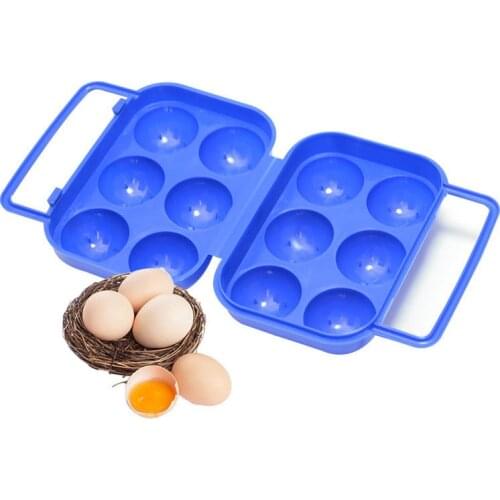 Outdoor Shockproof Egg Tray Indoor Portable Egg Box 6 Pieces Camping Picnic Egg Protection Box Safe Portable Better Toughness