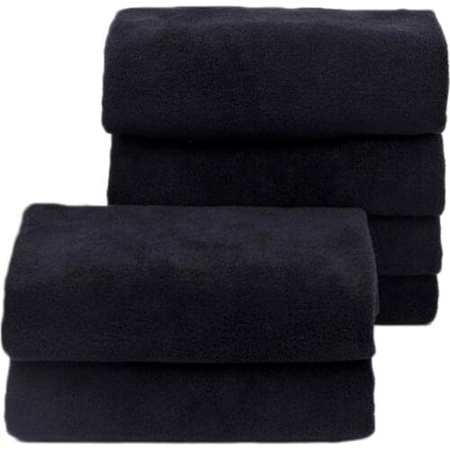 High Quality 5pcs/set Car Care Polishing Wash Towels Microfibers Car Detailing Cleaning Soft Cloths Home Window 40x40cm Black