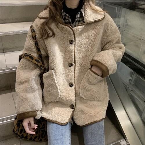 WEIHAOBANG 2021 New Winter Vintage Solid Thick Jackets Ladys Single Breasted Long Sleeve Warm Jacket Female Slim Jacket