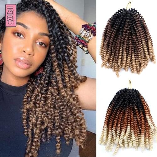 YunRong Spring Twist Crochet Hair Synthetic Soft Locs 8 12Inches Braiding Hair Passion Twist River Locs