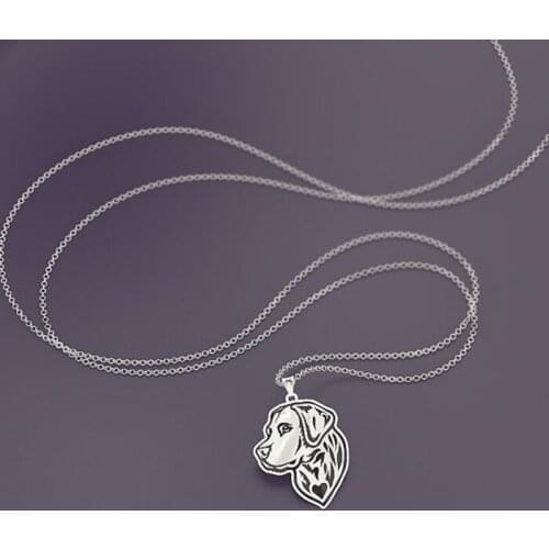 Daisies Fashion Pendant Necklace Handmade Labrador Retriever Necklace For Women Jewelry Animal Dog Necklaces Collier 10pcs/lot