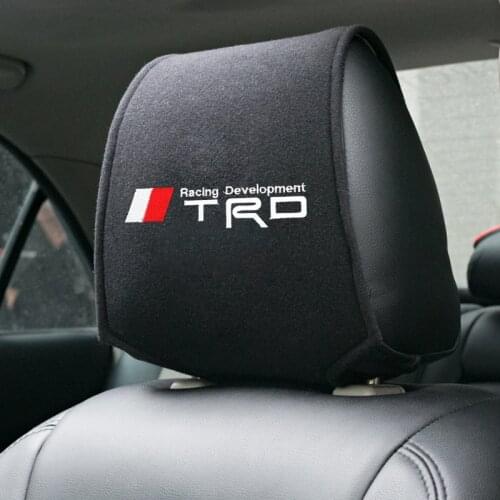1PCS Hot car headrest cover fit for Toyota TRD avensis auris hilux Corolla Camry RAV4 Auto Stickers Accessories