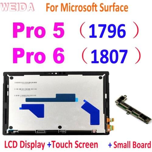 12.3" Original LCD For Microsoft Surface Pro 5 1796 Pro 6 1807 LCD Display Touch Screen Digitizer Assembly Small Board LP123WQ1