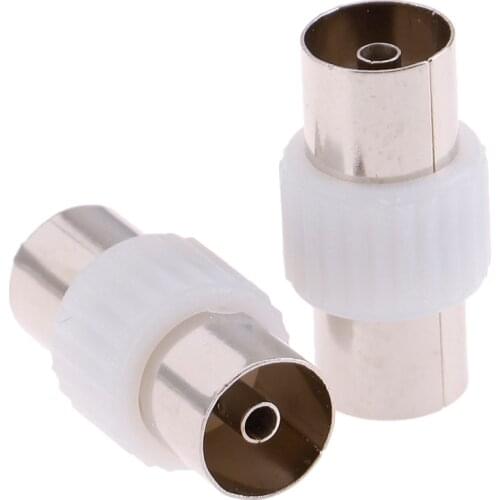 2pairs=4pcs Female To Female TV Plug Jack For Antennas TV RF Coaxial Plugs Adapter Connector