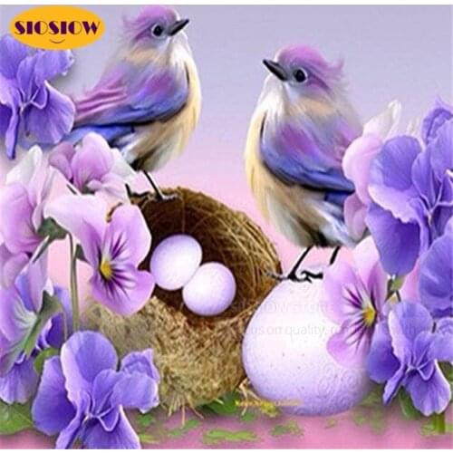 Full Drill 5d Diy Diamond Painting Flowers Bird Animal Daimond Embroidery Square Mosaic Cross Stitch Home Living Room Decoration