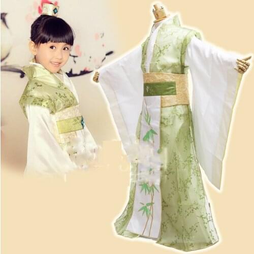 Ya Zhu Bamboo Light Green Ancient Chinese Prince Costume Hanfu for Little Boy and Adult Man TV Play or Stage Performance Hanfu