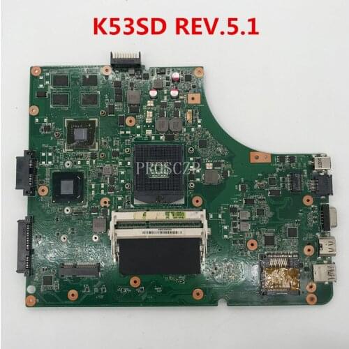 Free shippingFor K53SD REV.5.1 Laptop motherboard GT610M 2GBworking well
