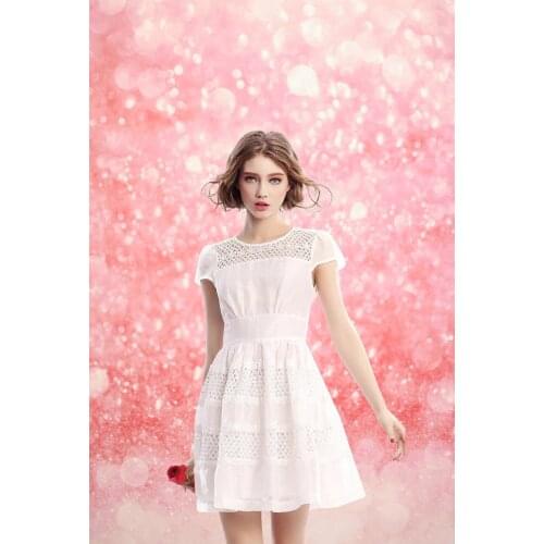 VinylBDS Pink Bokeh Photography Backdrop Sweets Photography Backdrop Fantasy Photography Backdrop Seamless Washable Backdrop