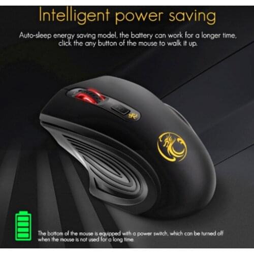 Sound Silent Wireless Mouse USB 2.0 2000DPI With Battery Receiver Optical Computer 2.4GHz For Professional Laptop PC Gamer Mouse