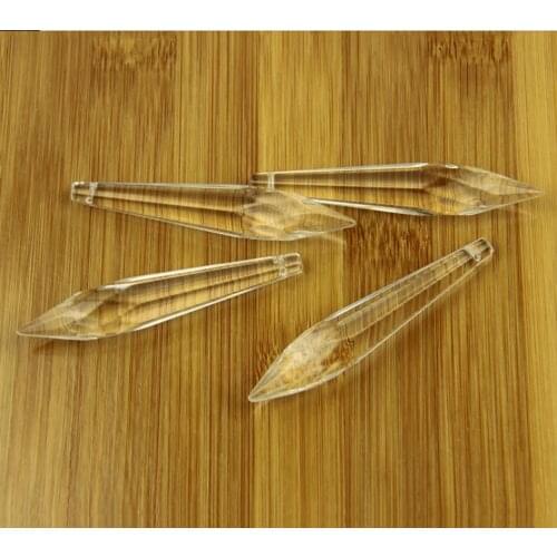 Camal 10pcs 63MM Multifaceted Icicle U Drop Crystal Pendant Prism Lamp Lighting Part Hanging Chandelier Suncatcher Wedding Party