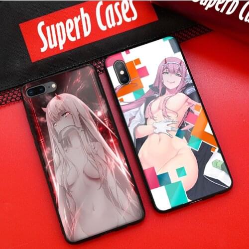 Zero Two Darling in the FranXX Anime soft silicone glass Phone case cover for iPhone SE 6 6s 7 8 Plus X XR XS 11 12 mini Pro max