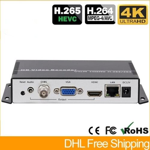 4k h.265 h.264 hdmi vga cvbs decodificador hd sd vídeo ip streaming decodificador srt https rtsp udp hls ao receptor hdmi vga cv