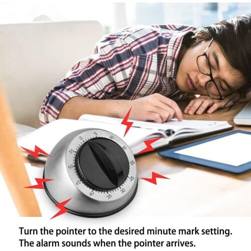 Long Ring Bell Alarm Loud 60-Minute Kitchen Cooking Wind Up Timer Mechanical