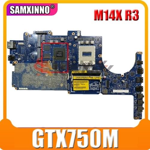Original Laptop motherboard For DELL Alienware M14X R3 GTX750M Mainboard CN-02KVD5 02KVD5 VAR00 LA-9201P N14E-GE-A1 2G