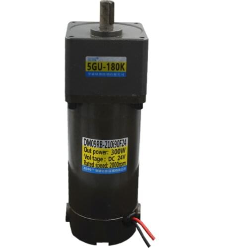 300W 12V 24V DC permanent magnet gear motor, 5GU 3K-300K,660rpm-6.6rpm, adjustable speed, high torque