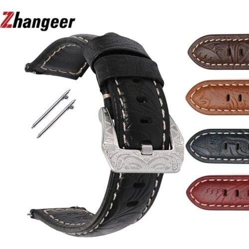 20mm 22mm Quick Release Straps For Samsung Galaxy Watch Active 2 44mm S3 Band Huawei gt2 Smart Watchband Printed Leather Band