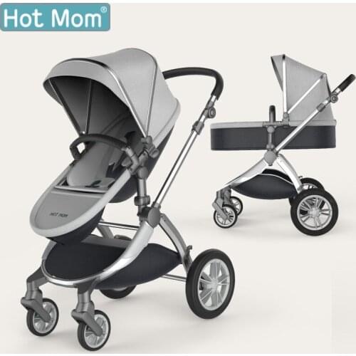 Luxury Baby Stroller Portable Folding baby Carriage High-Landscape Pram for Newborn Sit and Lie Stroller Aluminum Tube