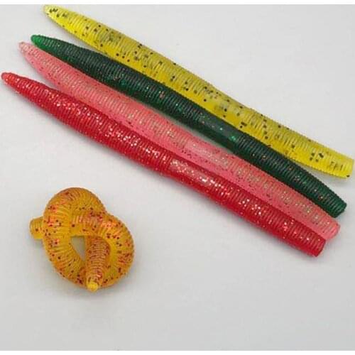 14cm Silicone Spinning Fishing Worms Lure New Dart Worm Soft Bait Saltwater Freshwater Sea Earthworm Artificial Fishing Tackle