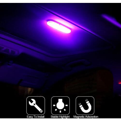 LED Car Interior Reading Light USB Charging Dome Vehicle Indoor Ceiling Lamp Auto Roof Magnet Lamp Car-styling Car Accessories
