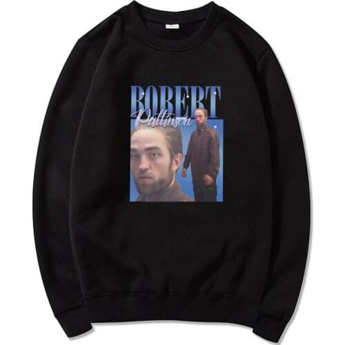 Robert Pattinson Standing Meme sweatshirt men street hip-hop print sweatshirt Fashion all-match pullover men loose sweatshirt
