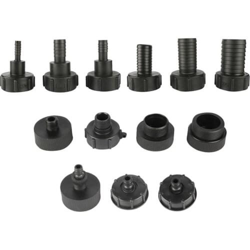 Garden Irrigation Pipe Joint S60 Coarse Thread to 1/2" 3/4" 1" 1.25" 1.5" 2" Interface IBC Tank Adapter Drain Connector Supplies